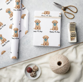 Pi Dag Hond Met Pi Symbool | Gelukkige Pi Dag Cadeaupapier