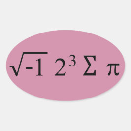 Pi-dag I-Stickers Ovale Sticker