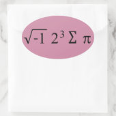 Pi-dag I-Stickers Ovale Sticker (Tas)