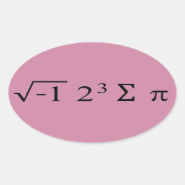 Pi-dag I-Stickers Ovale Sticker