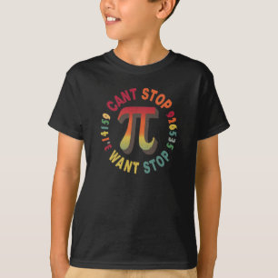 Pi dag kinderen - 3,14 pi Aantal Symbool Wiskunde  T-shirt