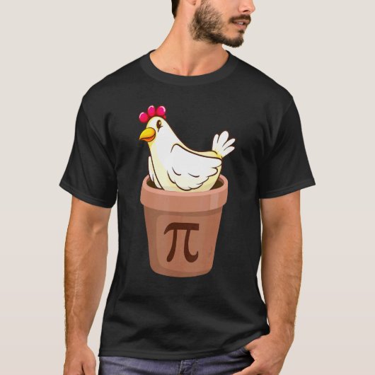Pi-dag Kip Taart Pot 14 maart Kip 3 14 P T-shirt (Voorkant)