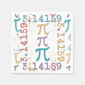 pi dag kleurrijke papieren servetten (Voorkant)