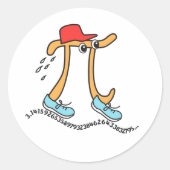 Pi Dag - Lange loopbaan Pi - Funny Pi Guy Stickers (Voorkant)