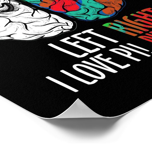 Pi-dag linksrijdend linksrijdend linksrijdend link poster (Hoek)