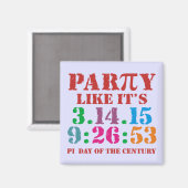 Pi dag magneet 2015 3.14.15 9:26:53 (Voorkant / Achterkant)