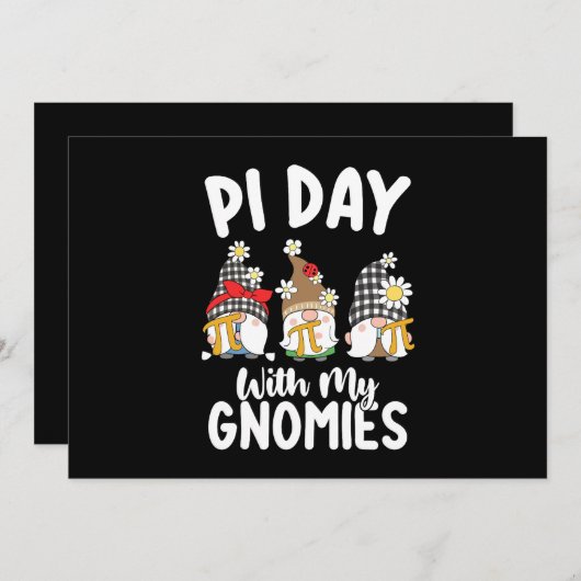 Pi Dag Met Mijn Gnomies Grappige Wiskunde Wiskunde Kaart (Voorkant / Achterkant)
