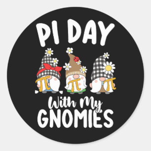 Pi Dag Met Mijn Gnomies Grappige Wiskunde Wiskunde Ronde Sticker