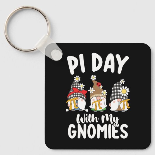 Pi Dag Met Mijn Gnomies Grappige Wiskunde Wiskunde Sleutelhanger (Voorkant)