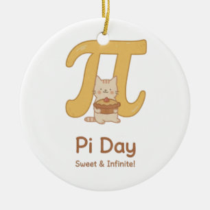 Pi-dag Mooie Katansichtkaart – Zoet & Oneindig W Keramisch Ornament