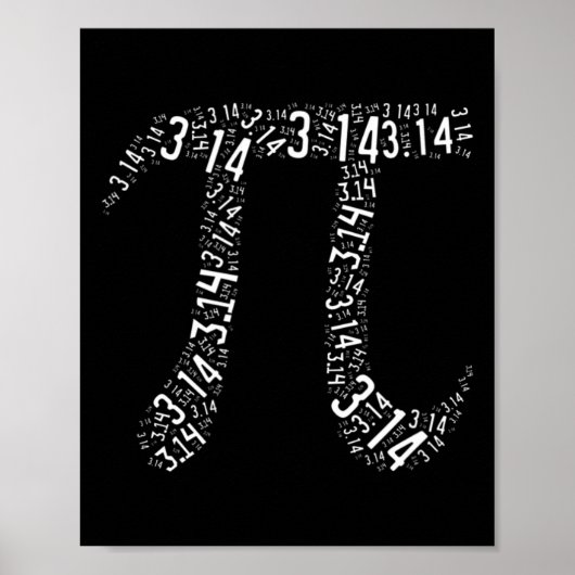 Pi Dag - Nerd Geek - Liefde Wiskunde Pi Symbool - Poster (Voorkant)