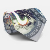 Pi Dag op Aarde patroon - Stropdas (Opgerold)