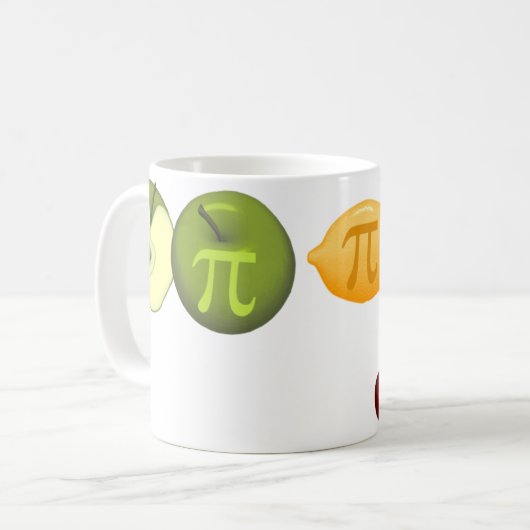 Pi Dag op Diverse Fruit Mok (Voorkant links)