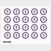 Pi Dag Paarse Sticker (Vel)