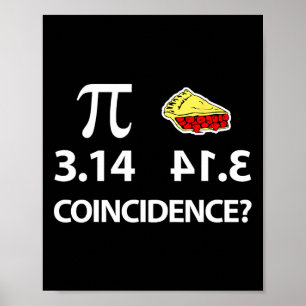 Pi-dag Pi Achterwaarts Is Taart Toeval Poster