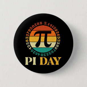 Pi-dag - Pi-dag Wiskundeliefhebber Pi-symbool Wete Ronde Button 5,7 Cm