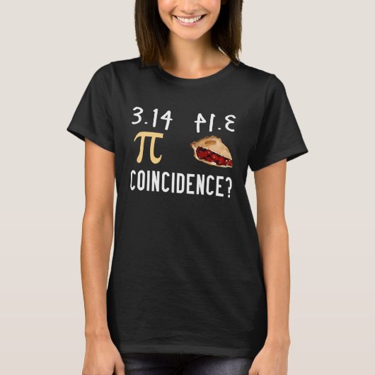 PI dag PI nummer 3.14 & taart Wiskunde Nerd Pun T-shirt (Voorkant)