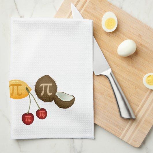 Pi dag, Pi op verschillende vruchten Theedoek (Quarter Fold)