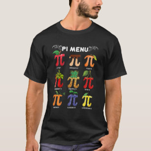 Pi Dag Pi Symblo Pi Menu Wiskunde Teacher Pie Wisk T-shirt