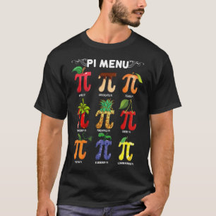Pi Dag Pi Symblo Pi Menu Wiskunde Teacher Pie Wisk T-shirt