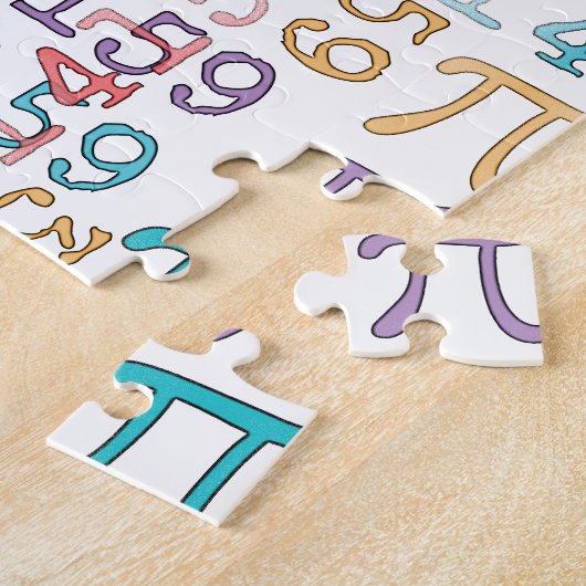 PI dag PI symbolen 3.14... Legpuzzel (Zijkant)