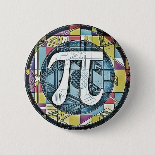 Pi-dag PI-symbolen Ronde Button 5,7 Cm (Voorkant)