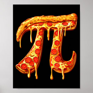 Pi-dag Pi-symbool Pizza Grappige Wiskunde Eten 3.1 Poster