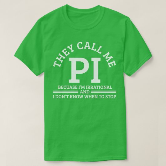 Pi Dag Pi Wiskunde 1 T-shirt (Design voorkant)