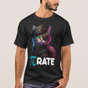 Pi Dag Piraat Kat Wiskunde Natuurkunde Leraar Pi T-shirt