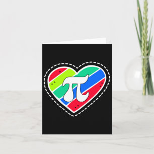 Pi-dag Regenboog Harten Wiskundeleraar Cadeau Kaart