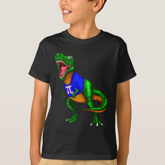 Pi-dag Rex Dinosaur T-shirt Wiskunde Cadeau Mannen (Voorkant)