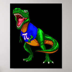 Pi-dag Rex Dinosaur T-shirt Wiskunde Cadeau Mannen Poster