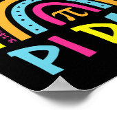 Pi-dag Shirt Spiral Pi Wiskunde leraar 3 14 luipaa Poster (Hoek)