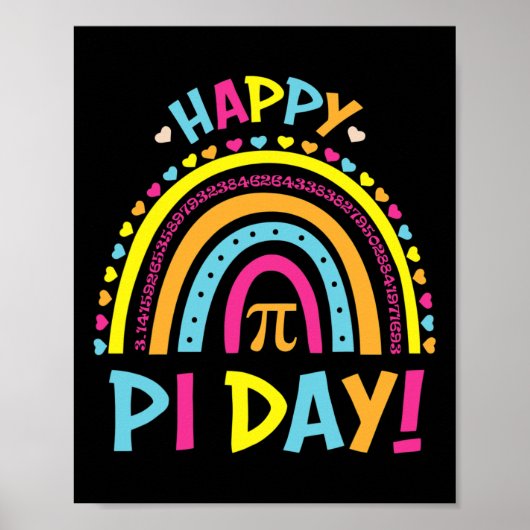 Pi-dag Shirt Spiral Pi Wiskunde leraar 3 14 luipaa Poster (Voorkant)