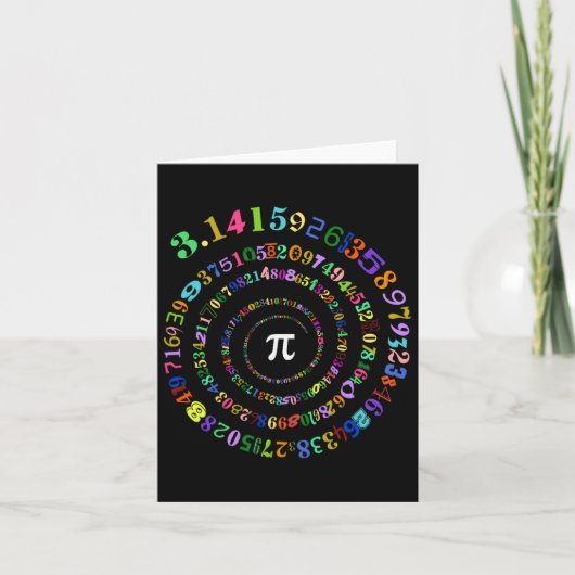 Pi Dag Spiral Pi Wiskunde Nummer symbool 3.14 Kaart (Voorkant)
