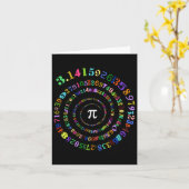 Pi Dag Spiral Pi Wiskunde Nummer symbool 3.14 Kaart (Gele Bloem)