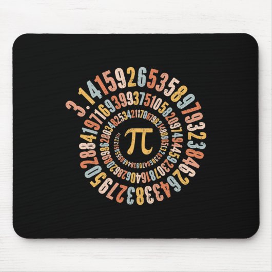 Pi Dag Spiral Wiskunde Pi Muismat (Voorkant)