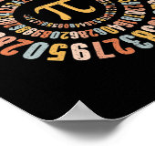 Pi Dag Spiral Wiskunde Pi Poster (Hoek)