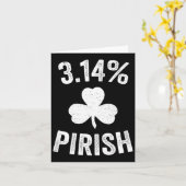 Pi-dag St. Patrick's 3.14 Iers Grappig Pirish Wisk Kaart (Gele Bloem)
