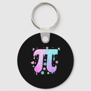 Pi-dag symbool Ijs Drip Strooi Liefhebber Wiskunde Sleutelhanger