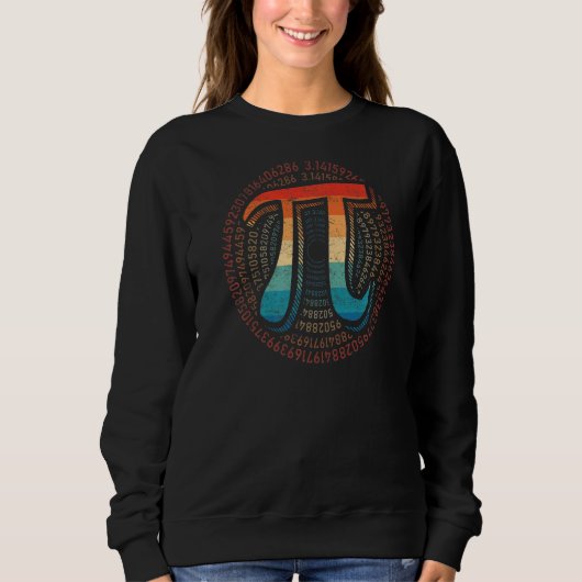 PI dag symbool retro PI 3 14 nummer Wiskunde Trui (Voorkant)