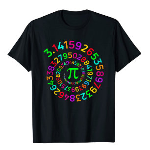 Pi-dag T-shirt Spiraal Pi wiskundig ontwerp voor P