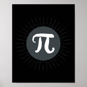 Pi Dag T Shirt Vrouwen Mannen Wiskunde Docent Gesc Poster