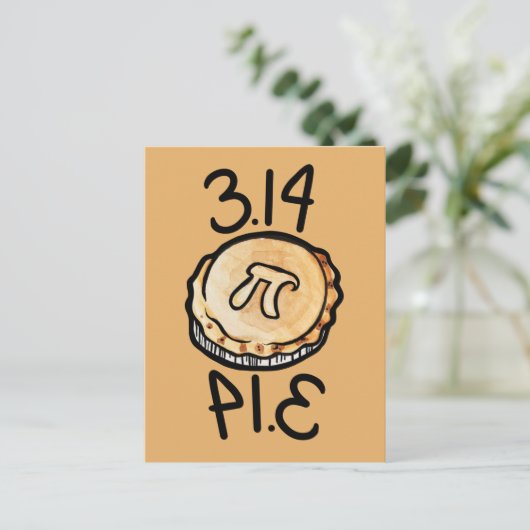 Pi dag taart 3.14 briefkaart (Staand voorkant)