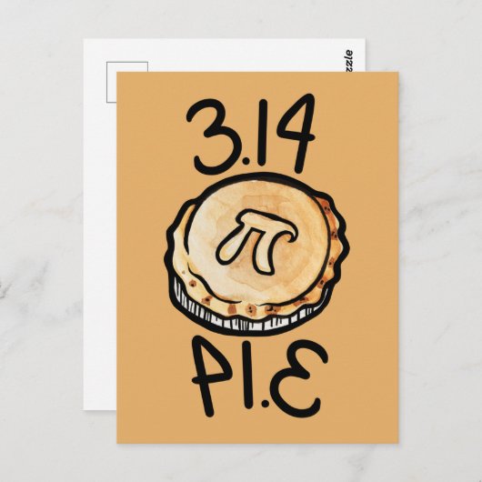 Pi dag taart 3.14 briefkaart (Voorkant / Achterkant)