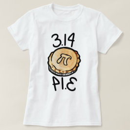Pi dag taart 3.14 t-shirt