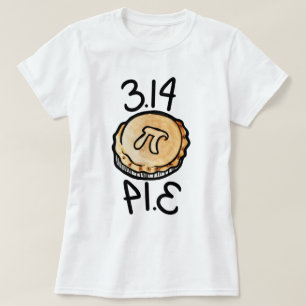 Pi dag taart 3.14 t-shirt