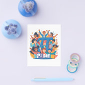 Pi-dag team viering ontwerp flyer (Enkel)