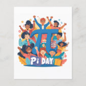 Pi-dag team viering ontwerp flyer (Voorkant)