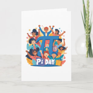 Pi-dag team viering ontwerp kaart